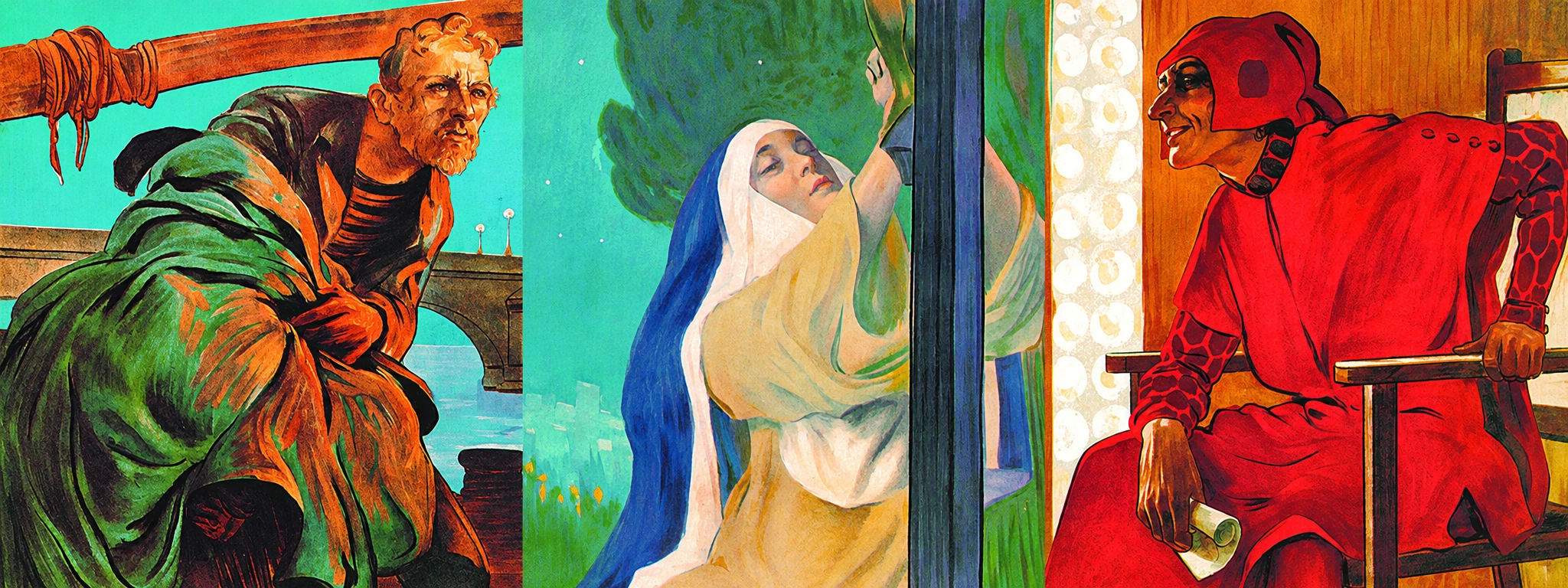 Montaggio delle locandine storiche di Il tabarro, Suor Angelica e Gianni Schicchi